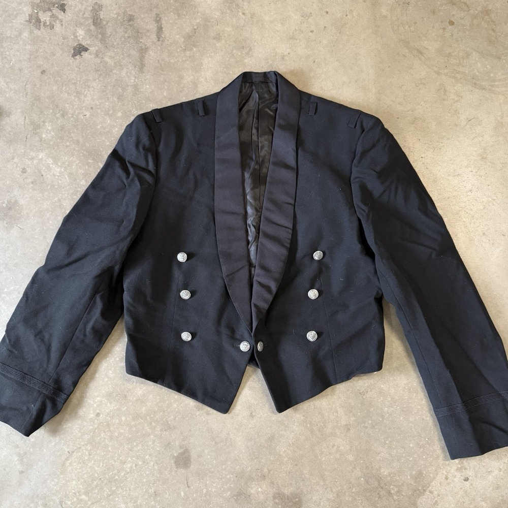 U.S. Air Force Vietnam Era Black Mess Dress Coat Size 44L